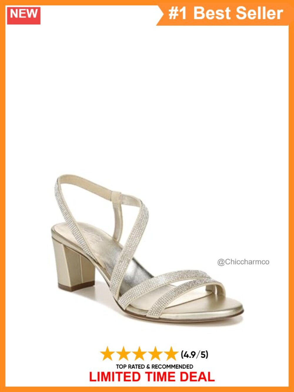 Naturalizer Strappy Embellished Heeled Dress Sandals Leather Open Toe